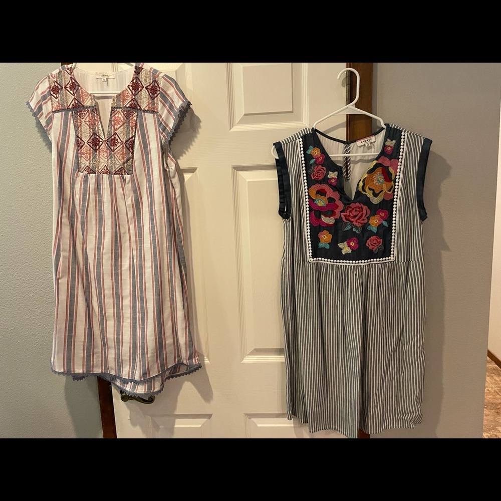 2 embroidered sundresses